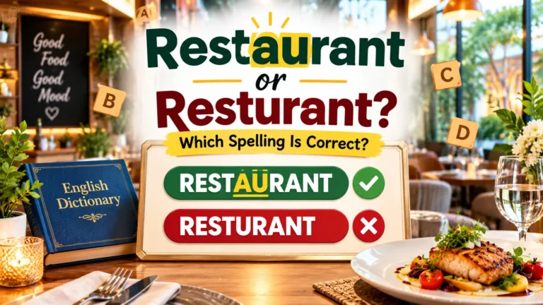 Restaurant or Resturant