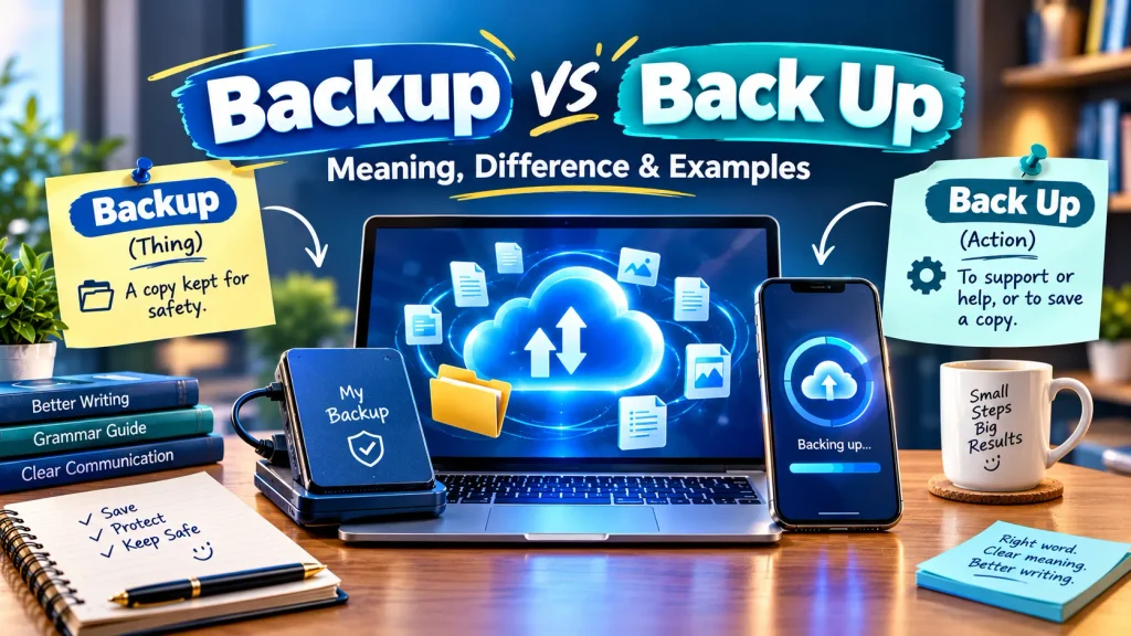 Backup vs Back Up