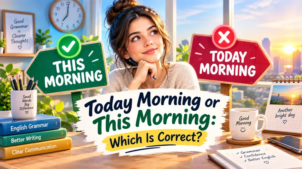 Today Morning or This Morning