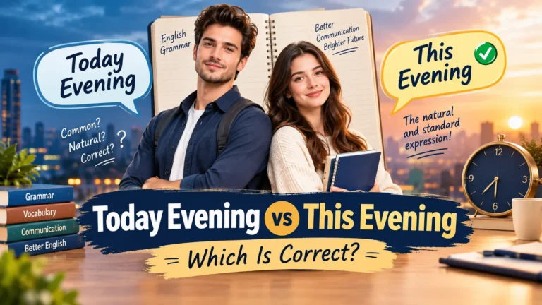Today Evening vs This Evening