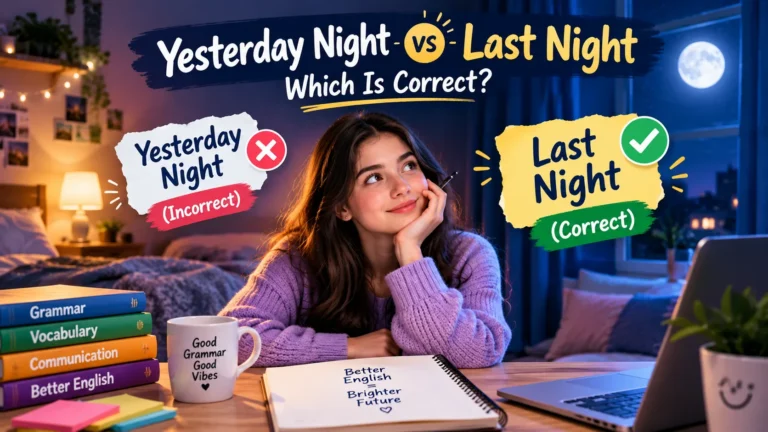 Yesterday Night vs Last Night