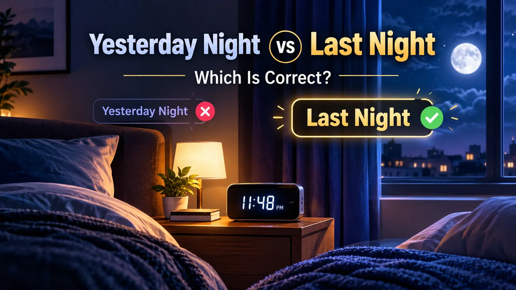 Yesterday Night vs Last Night