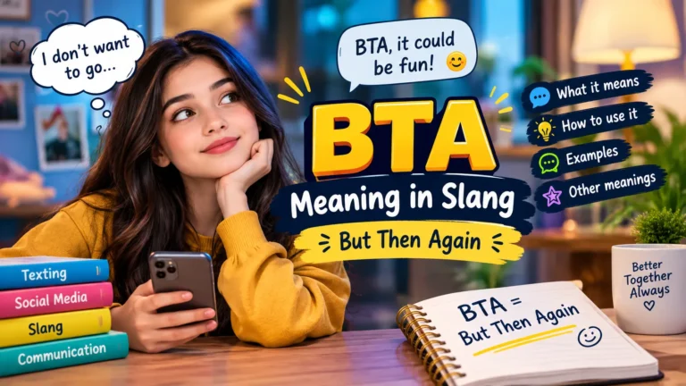 BTA Meaning in Slang