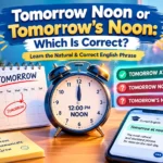 Tomorrow Noon or Tomorrow's Noon