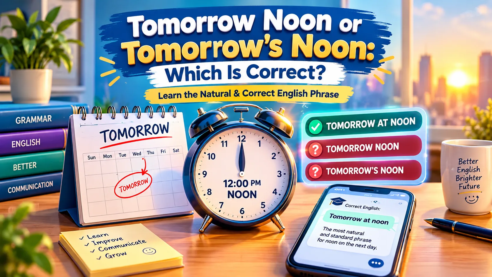 Tomorrow Noon or Tomorrow's Noon