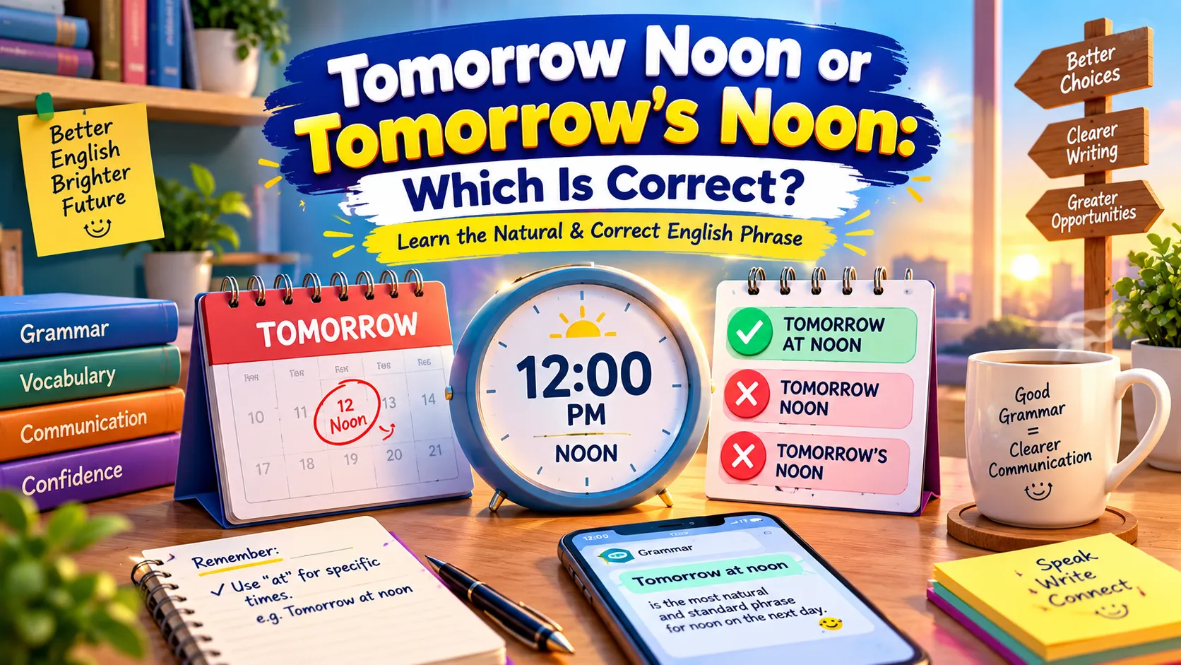 Tomorrow Noon or Tomorrow's Noon