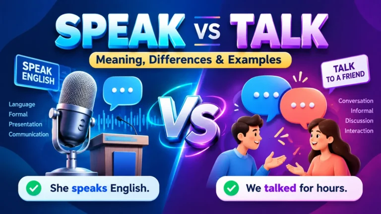 Speak vs Talk