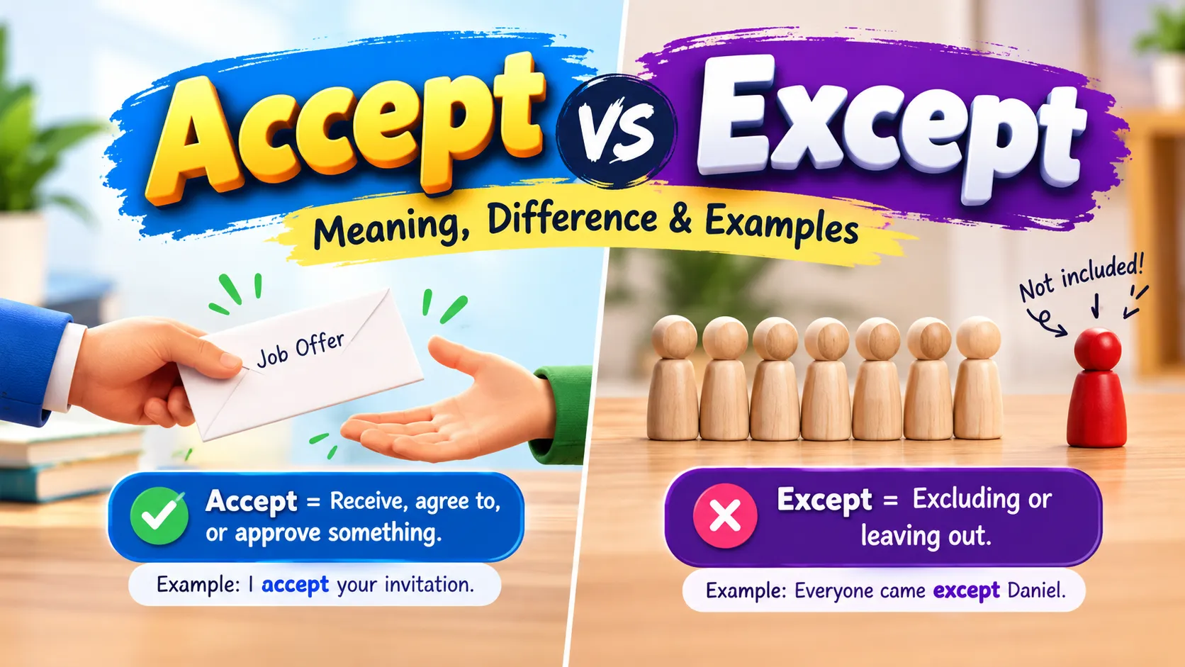 Accept vs Except