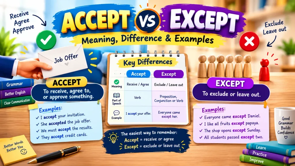 Accept vs Except