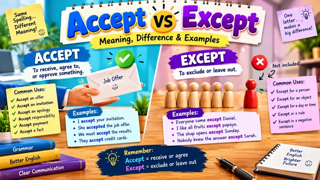 Accept vs Except