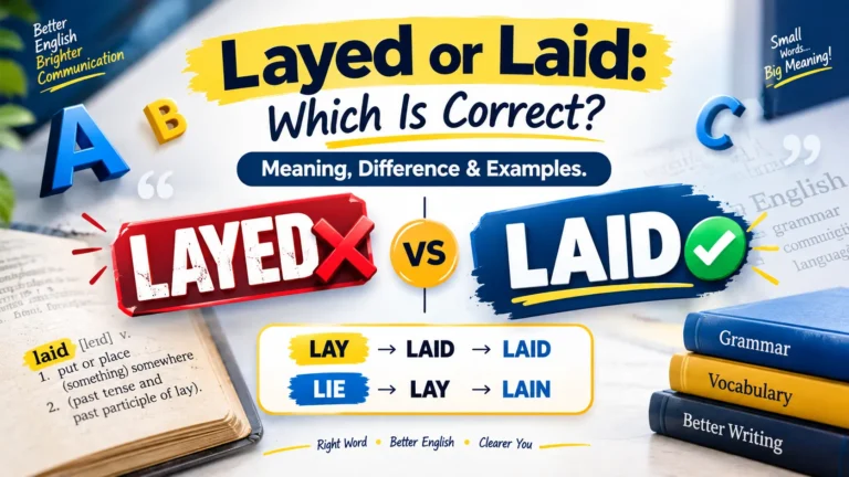 Layed or Laid