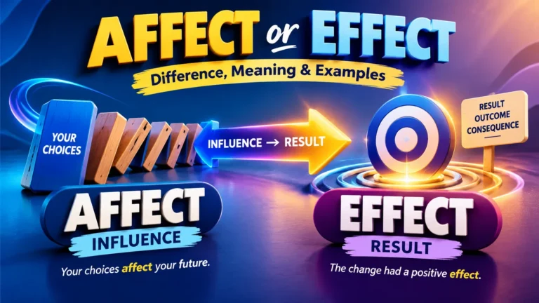 Affect or Effect
