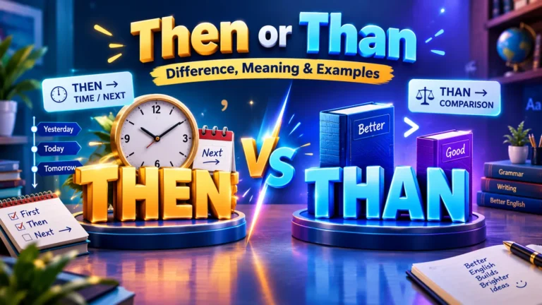 Then vs Than