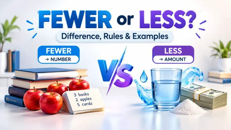 Fewer vs Less
