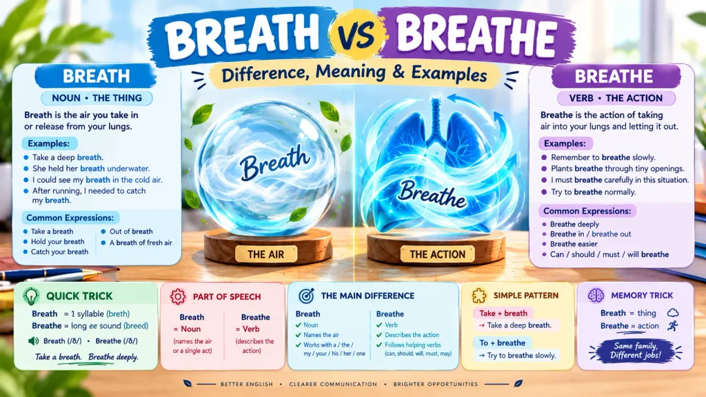 Breath vs Breathe