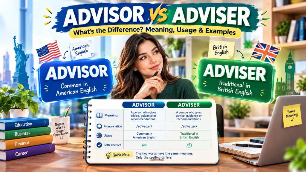 Advisor vs Adviser