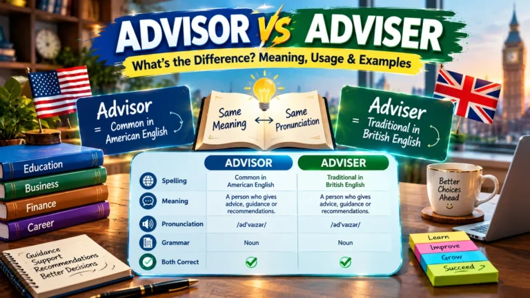 Advisor vs Adviser